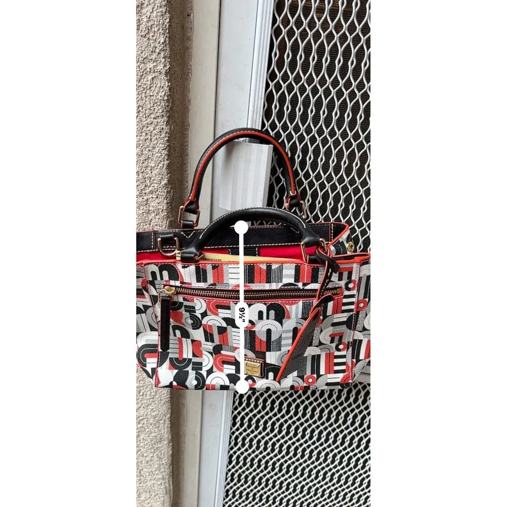 Dooney & Bourke Disney Mickey Mouse Pop Art Geometric Tote Bag Black Red White